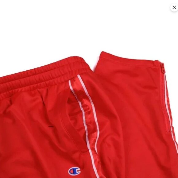 Champion Track Pants Zipper Ankle Red White Stripe Casual Pull On PLUS 3X - Picture 8 of 13